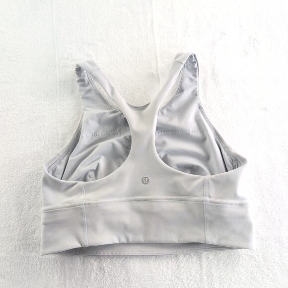 Lululemon Everluxe Wunder Long Line Spors Bra Size 10 LW2CYJS Light Grey - Picture 2 of 8